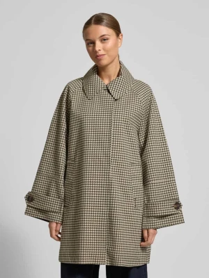 Krótki płaszcz o kroju relaxed fit ze wzorem w kratkę vichy model ‘KENNEDY’ Barbour