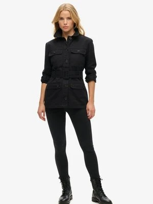 Krótki płaszcz Superdry czarny