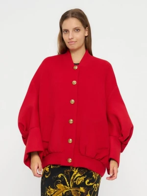 Krótki płaszcz Versace Jeans Couture czerwony