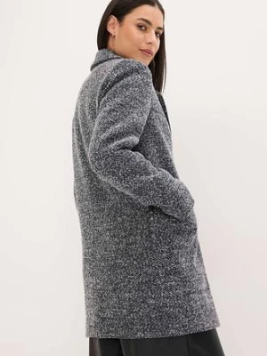 Krótki płaszcz  z materiału w optyce wełny bonprix