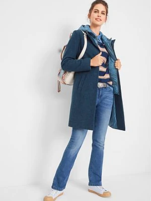 Krótki płaszcz zimowy z materiału w optyce wełny, z efektem 2 w 1 bonprix