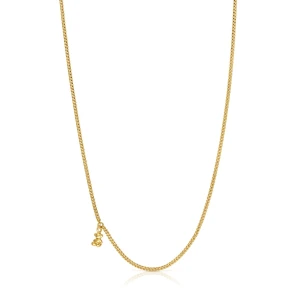 Krótki Pozłacany 18-Karatowym Złotem Srebrny Naszyjnik Bold Bear Z Łańcuszka Wędzidłowego - Tous Rozmiar