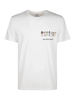 Krótki Rękaw Bawełniany T-shirt z Nadrukiem na Przodzie Equipe 55