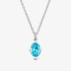 Krótki Srebrny Naszyjnik Bold Bear Lgg Z Motywem Misia Z Laboratoryjnie Hodowanym Szafirem Niebieskiego Koloru - Tous