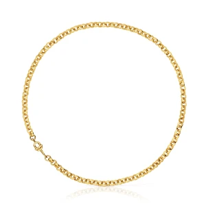 Krótki Srebrny Naszyjnik Tous Manifesto O Długości 40 Cm, Pozłacany 18-Karatowym Złotem - Tous Rozmiar