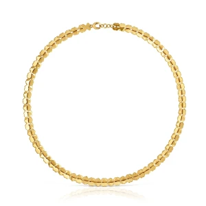 Krótki Stalowy Naszyjnik W Kolorze Złotym Z Motywami Misia Tous Carrusel - Tous