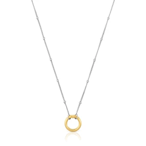 Krótki Stalowy Naszyjnik Ze Złotym Pierścionkiem Hold - Tous Rozmiar