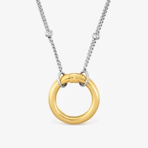 Krótki Stalowy Naszyjnik Ze Złotym Pierścionkiem Hold - Tous Rozmiar