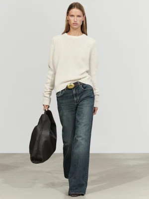 Kaszmirowy Sweter - Waniliowy - Massimo Dutti - Female