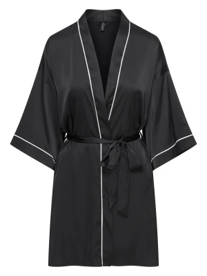Krótki szlafrok AWARE z rękawami kimono Esotiq czarny