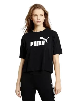 Krótki T-shirt z logo dla kobiet Puma