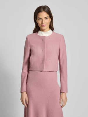 Krótki żakiet o pudełkowym kroju z czystej żywej wełny model ‘JICENA’ Boss