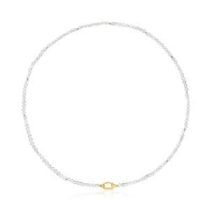 Krótki Złoty Naszyjnik Z Labradorytem Hold Oval - Tous Rozmiar