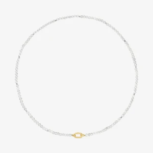 Krótki Złoty Naszyjnik Z Labradorytem Hold Oval - Tous