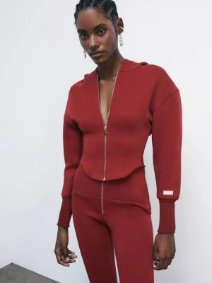 Krótkie bustier hoodie z kapturem PATRIZIA PEPE