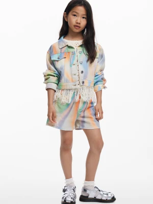 szorty jeansowe tie-dye Desigual