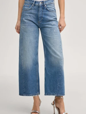 Krótkie dżinsy z szerokimi nogawkami Maxine z jasnoniebieskiego denimu Joop