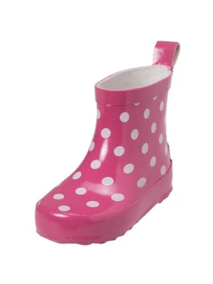 Krótkie kalosze dla dziewczynki- różowe w białe kropki Playshoes