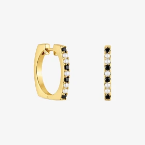 Krótkie Kolczyki Tous Basic Colors Ze Srebra, Pokryte 18-Karatowym Złotem, Z Kamieniami Szlachetnymi - Tous Rozmiar