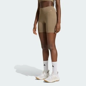 Krótkie legginsy Optime Workout 3-Stripes Adidas Khaki Six