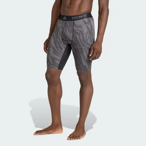 Krótkie legginsy Techfit AOP Adidas szary