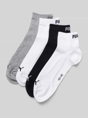 Krótkie skarpety z detalami z logo w zestawie 4 szt. Puma