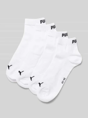 Krótkie skarpety z detalami z logo w zestawie 4 szt. Puma