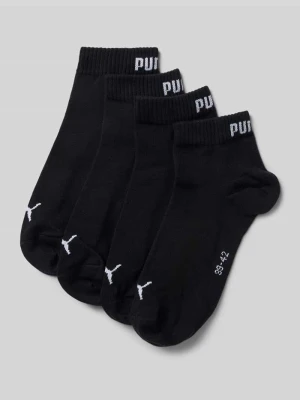 Krótkie skarpety z detalami z logo w zestawie 4 szt. Puma