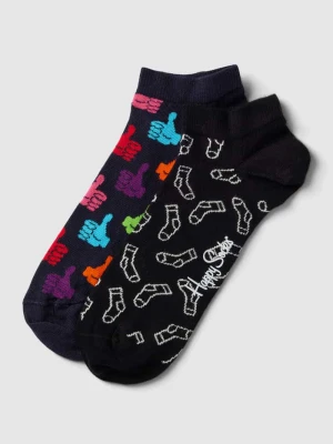 Krótkie skarpety z nadrukiem na całej powierzchni w zestawie 2 szt. model ‘Thumbs up’ Happy Socks