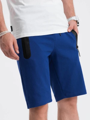 Zdjęcie produktu Krótkie spodenki męskie dresowe - niebieskie V1 Ombre Clothing