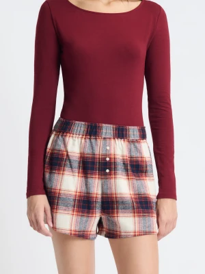 Krótkie spodenki piżamowe w kratę Etam