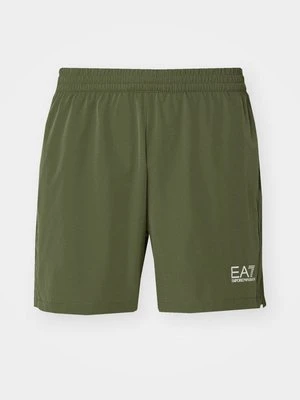 Krótkie spodenki sportowe EA7 Emporio Armani oliwkowy
