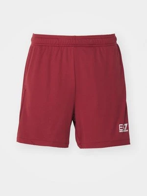 Krótkie spodenki sportowe EA7 Emporio Armani bordowy