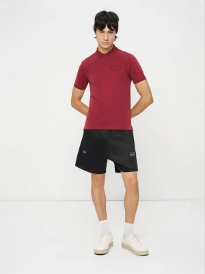 Krótkie spodenki sportowe EA7 Emporio Armani ciemnobrązowy