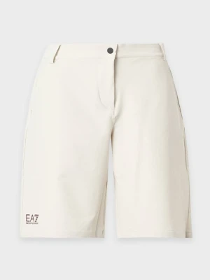 Krótkie spodenki sportowe EA7 Emporio Armani mleczny