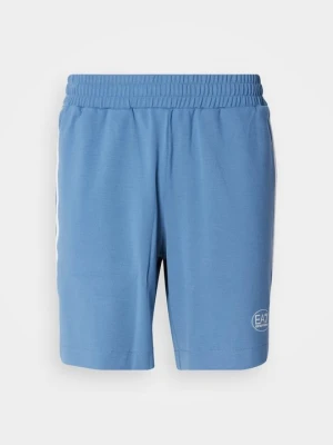 Krótkie spodenki sportowe EA7 Emporio Armani niebieski
