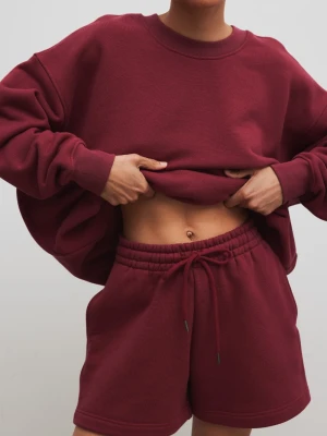 Krótkie spodenki ze sznurkiem w kolorze BURGUNDY - PROSPER Marsala