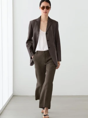 Krótkie Spodnie Kick Flare Z Lnu - Ziel Pop - Massimo Dutti - Female