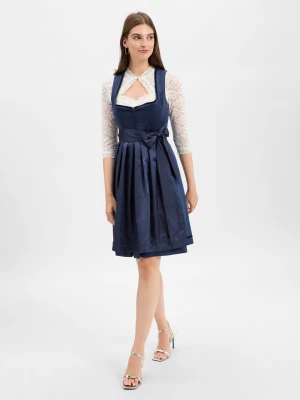 Krüger Dirndl Damski dirndl Kobiety Aksamit niebieski jednolity,