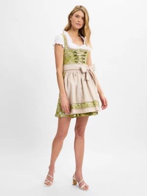 Krüger Dirndl Damski dirndl Kobiety Sztuczne włókno zielony jednolity,