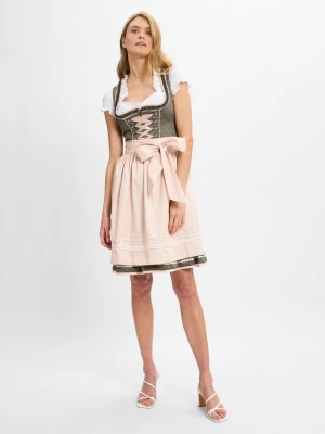 Krüger Dirndl Damski dirndl Kobiety Sztuczne włókno zielony wzorzysty,