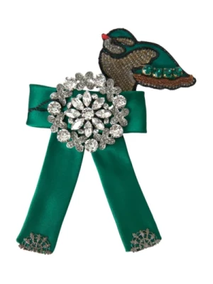 Kryształowy Satynowy Klips Ptak Dolce & Gabbana
