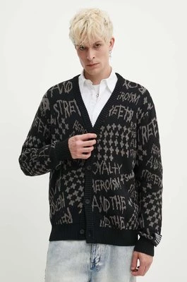 KSUBI kardigan bawełniany heroism cardigan kolor czarny MPS24KW005