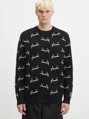 KSUBI sweter Skript Knit męski kolor czarny MFA24KW003