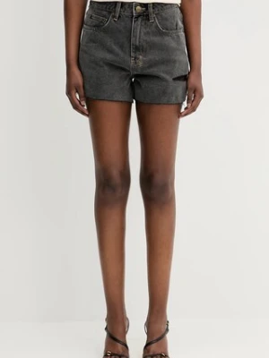 KSUBI szorty jeansowe rise n hi damskie kolor czarny gładkie high waist WSP25WA003