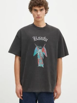 KSUBI t-shirt bawełniany Angelik Ekce męski kolor czarny z nadrukiem MPF24TE019