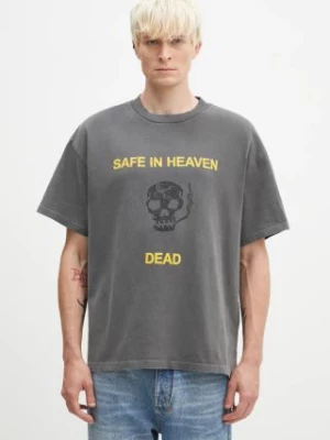 KSUBI t-shirt bawełniany Dead Ekcess męski kolor szary z nadrukiem MFA24TE033