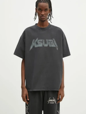 KSUBI t-shirt bawełniany Electric Ekcess męski kolor szary z nadrukiem MPS25TE009