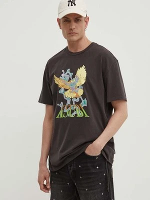 KSUBI t-shirt bawełniany flight biggie ss tee męski kolor szary z nadrukiem MPS24TE011