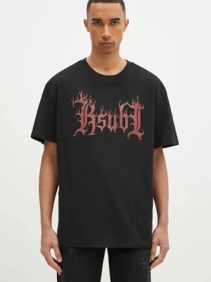 KSUBI t-shirt bawełniany Fuego Biggie męski kolor czarny z nadrukiem MPS25TE043